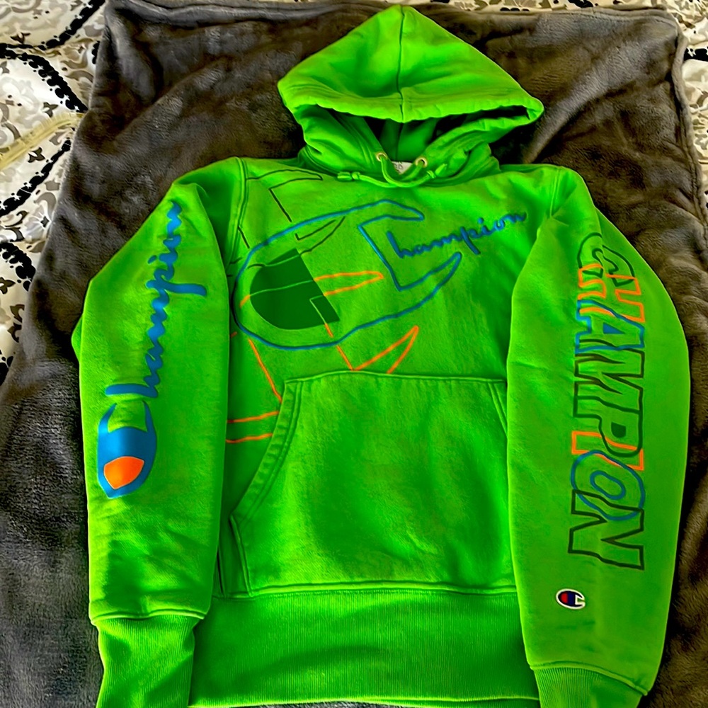 Champion, Green Mens Small Hoodie